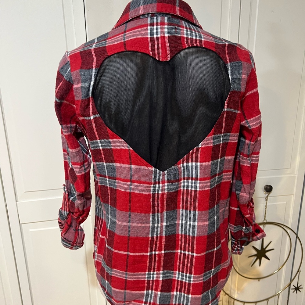 Material Girl Red Plaid Top